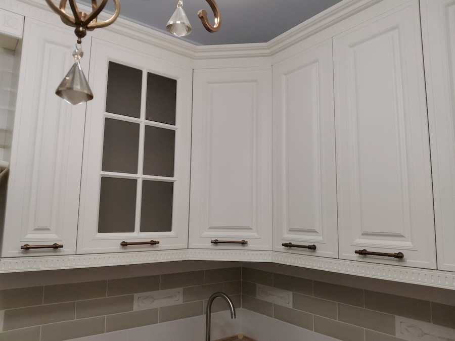 Белый кухонный гарнитур-Кухня МДФ в ПВХ «Модель 573»-фото11