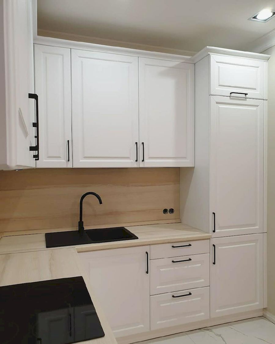 Белый кухонный гарнитур-Кухня МДФ в ПВХ «Модель 634»-фото4