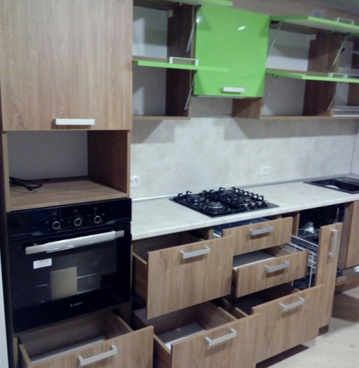 Встроенная кухня-Кухня из пластика «Модель 355»-фото5