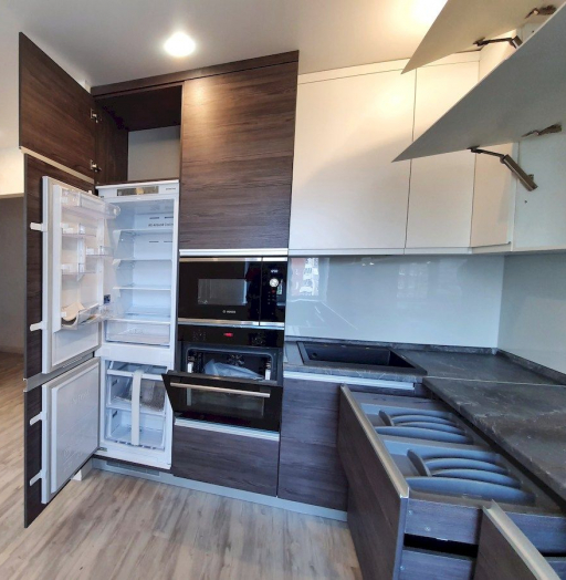 Белый кухонный гарнитур-Кухня из пластика «Модель 539»-фото10