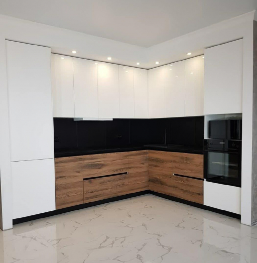 Белый кухонный гарнитур-Кухня МДФ в эмали «Модель 629»-фото8
